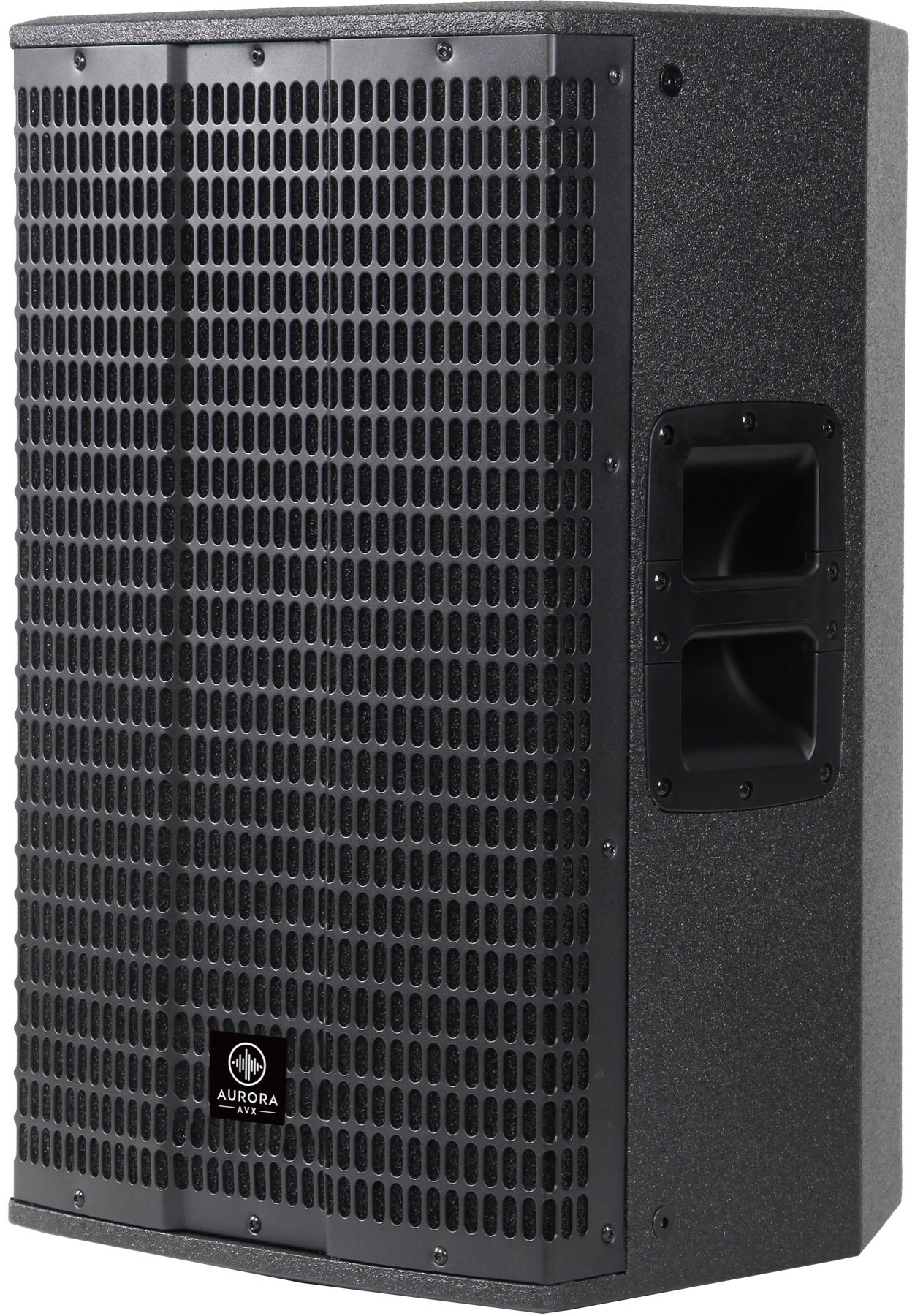 Side view of the Aurora X12 Pro active loudspeaker.