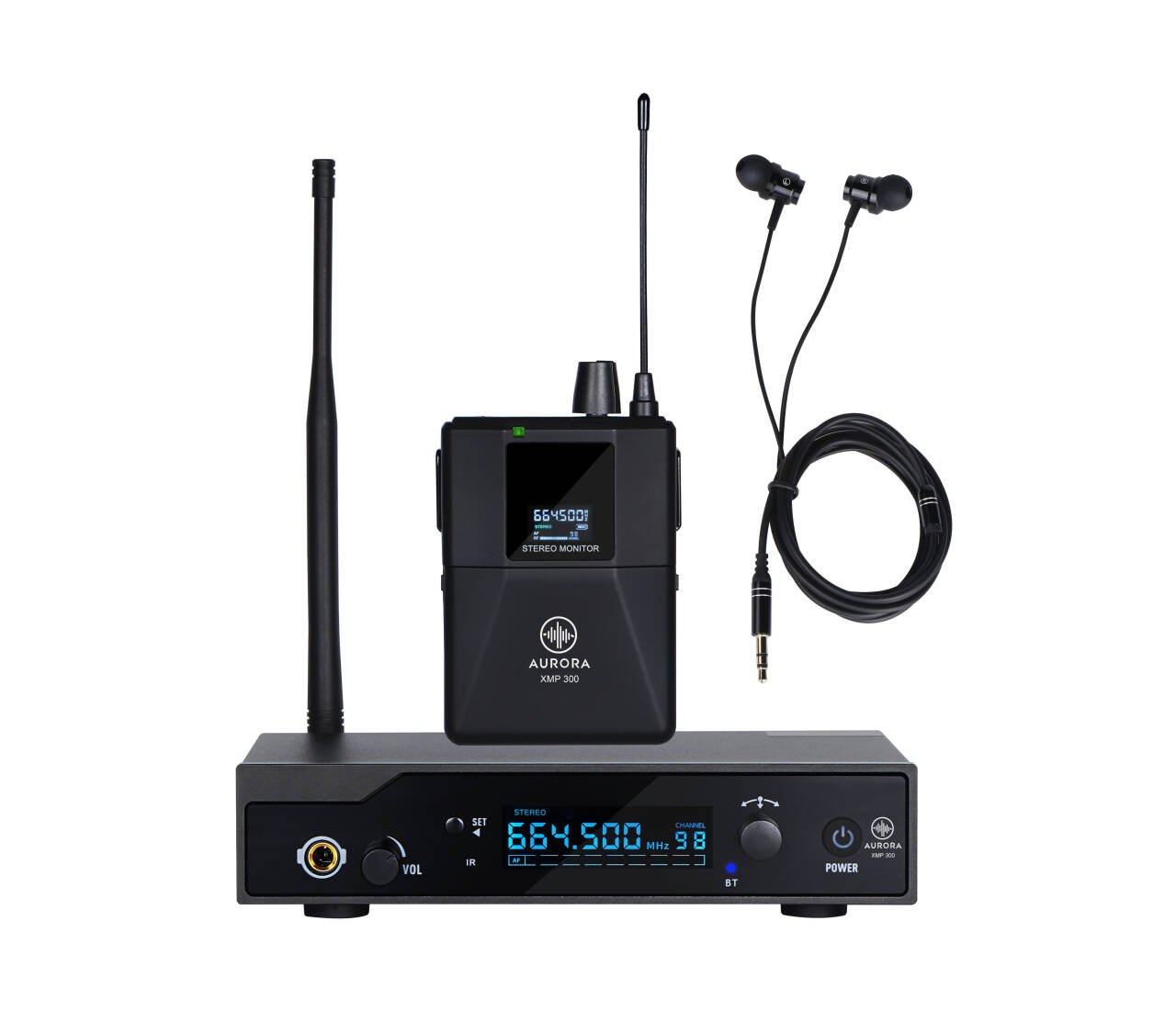 Aurora XMP 300 stereo in-ear monitoring system.